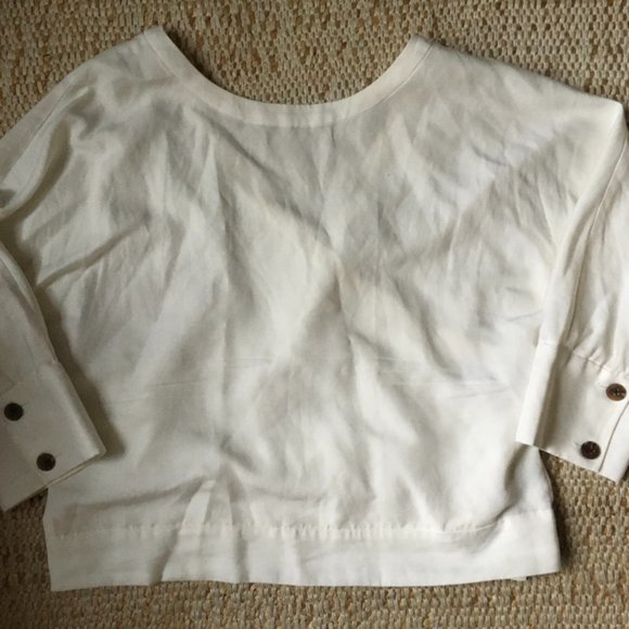Habitual Wythe Deep V-Back Top - White - Sz L - Picture 7 of 8